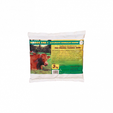 Mikros S4B-1 doplnkové krmivo pre hovädzí dobytok (výkrm, dojnice) 3kg