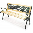 Záhradná lavička Alfa - kovová s drevom, 122 x 54 x 73 cm