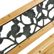 Záhradná lavička Beta - kovová s drevom, 122 x 54 x 73 cm