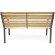 Záhradná lavička Gama - kovová s drevom, 120 x 62 x 82 cm