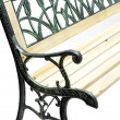 Záhradná lavička Delta - kovová s drevom, 122 x 54 x 73 cm