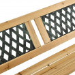Záhradná lavička Epsilon - kovová s drevom, 122 x 54 x 73 cm
