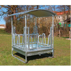 Hranaté prikrmovacie zariadenie pre dobytok a kone 1,5 × 1,5 × 2,4 m