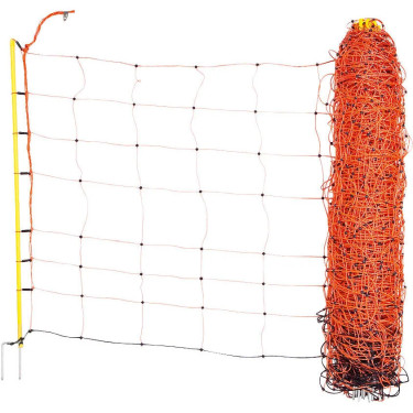 Sieť pre ovce, 50 m, oranžová, výška 108 cm, dvojitý hrot 