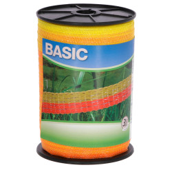Ohradníková páska BASIC 20 mm, 200 m, žltá/oranžová
