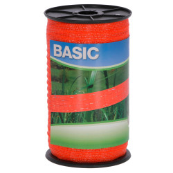 Ohradníková páska BASIC 10 mm, 200 m, 4 x 0,16 Niro, oranžová