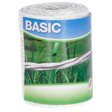 Ohradníkové lanko BASIC 500 m, 3 × 0,16 mm Niro, biele
