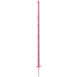 Stĺpik plastový pre elektrický ohradník, 156 cm, ružová