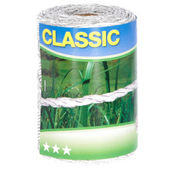 Ohradníkové lanko Classic (polywire) 250 m, biele, 6 × 0,20 Niro