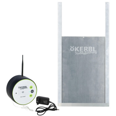 Automatické dvierka do kurníka Kerbl Duo Smart vrátane posuvných dvierok S, 220 x 330 mm