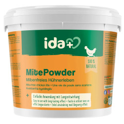 IdaPlus MitePowder – prášok proti roztočom s Gurlite pre sliepky, 250 g