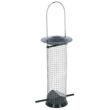 Kŕmidlo pre vtáky Kerbl Basic, plast/kov, 13,5 x 13,5 x 25 cm