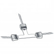 Litzclip® spojka na lanko – tvar T – 3 mm – 5 ks