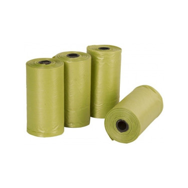 Kerbl rozložiteľné vrecká na psie exkrementy, EKO plast, 4 rolky, 31x21 cm