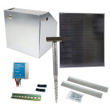 Základná sada na solárny ohradník s bezpečnostnou schránkou, regulátor 10 A, panel 40 W, konzola