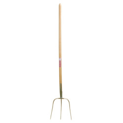 Kované vidly Erntekönig, 3 hroty, 30 cm, s násadou 135 cm, zlaté