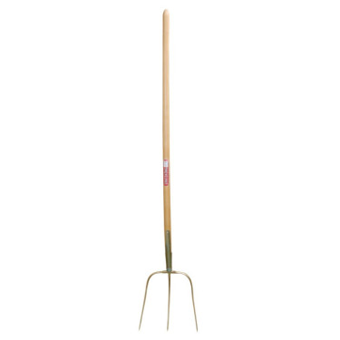 Kované vidly Erntekönig, 3 hroty, 30 cm, s násadou 135 cm, zlaté