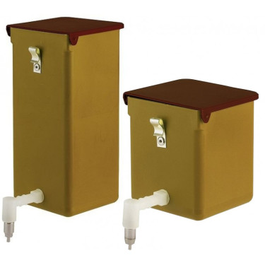 Napájačka pre králiky s nerezovým niplom, hnedá