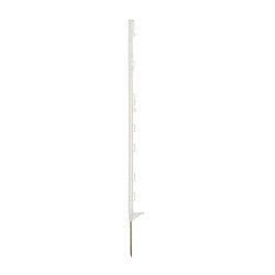 Stĺpik plastový pre elektrický ohradník, dĺžka 105 cm, 9 očiek, biely
