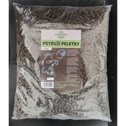 Pstruže peletky 3 kg, priemer 2 mm